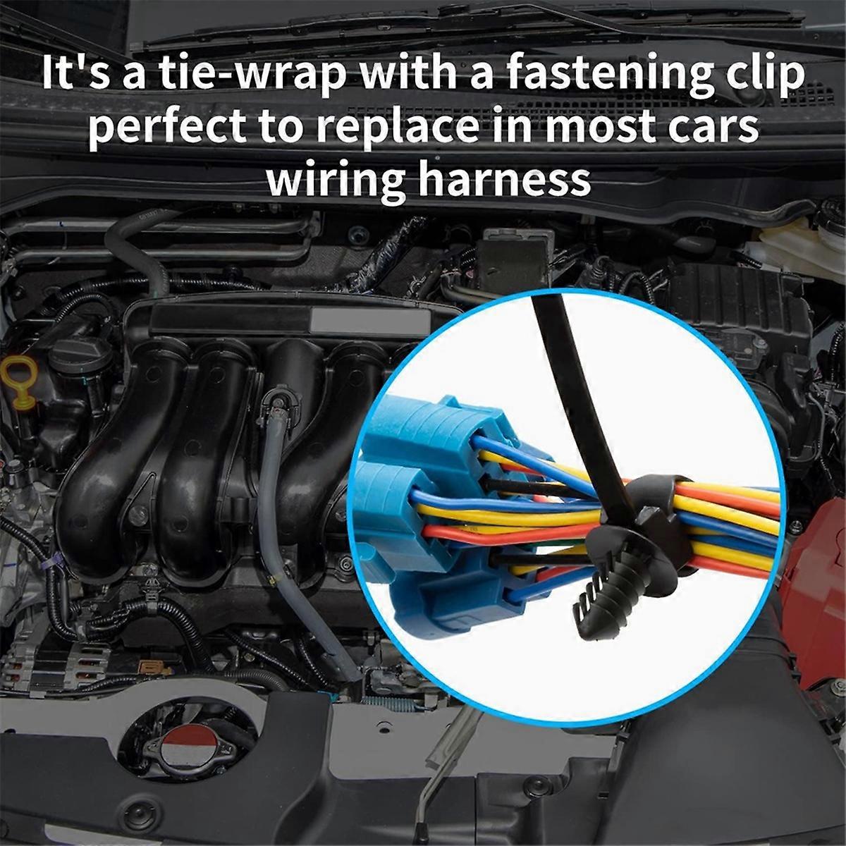 100PCS Tree Nylon Push Mount Zip Ties, Wire Ties, 2 in 1 Self Locking Assortment for Indoor Wire Tyi