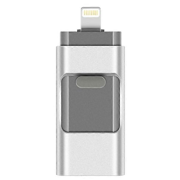 USB/Lightning Memory - Flash Drive (Save everything from the phone!) Silver Silver