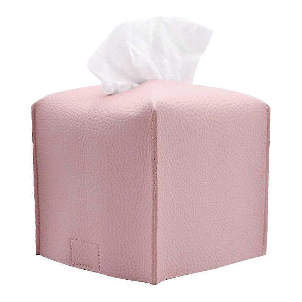 Firkantet Dekorativ PU Lær Vev Box Holder Vev Box Cover-stil1880-stil3