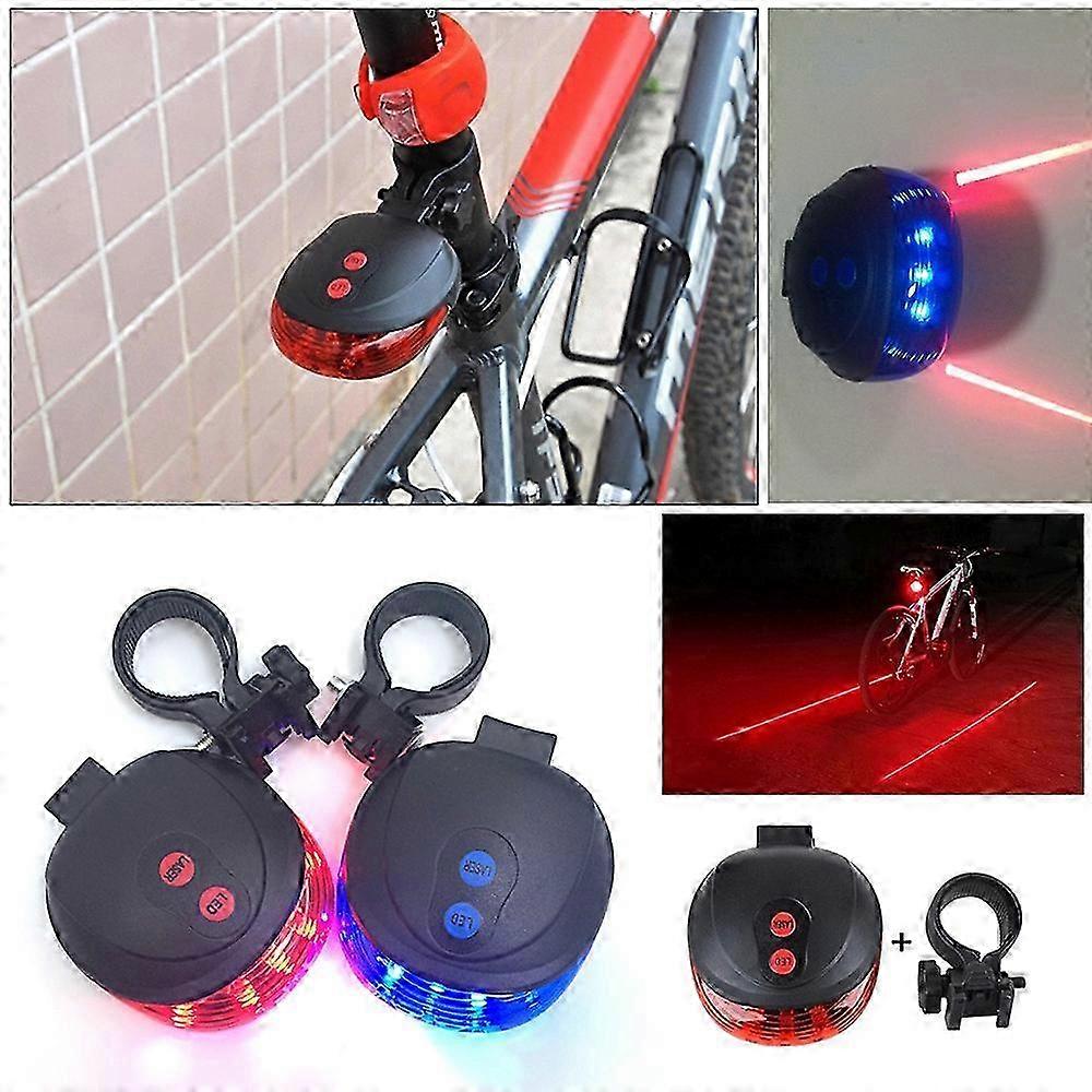 Laser Bicycle Rear Tail Safety Warning Lamp: USB Rechargeable LED Flashing Light for Bikes with Flashing Feature
