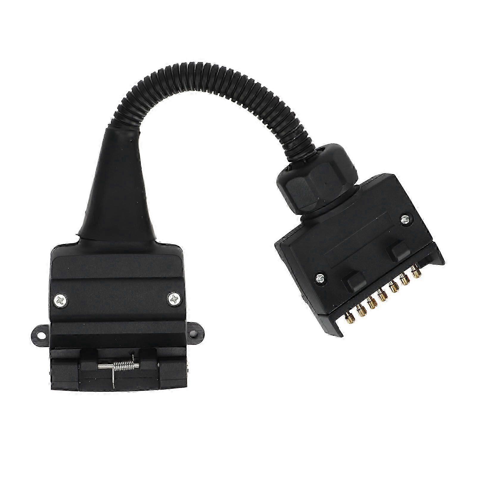 7 pin to 12 pin flat trailer connector adapter