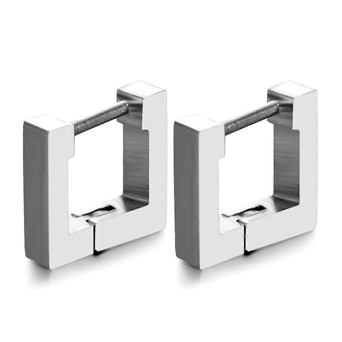 Rectangle Earrings Hanging Earrings Square Silver 925 Geometric Square