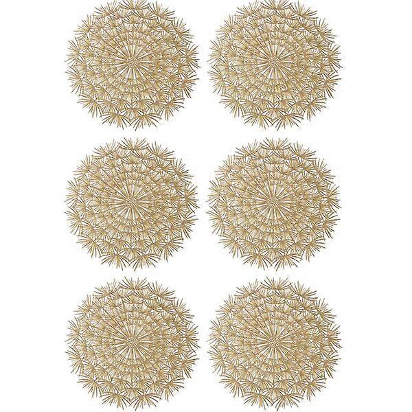 6-piece table coasters, round and washable, durable, beautiful and practical