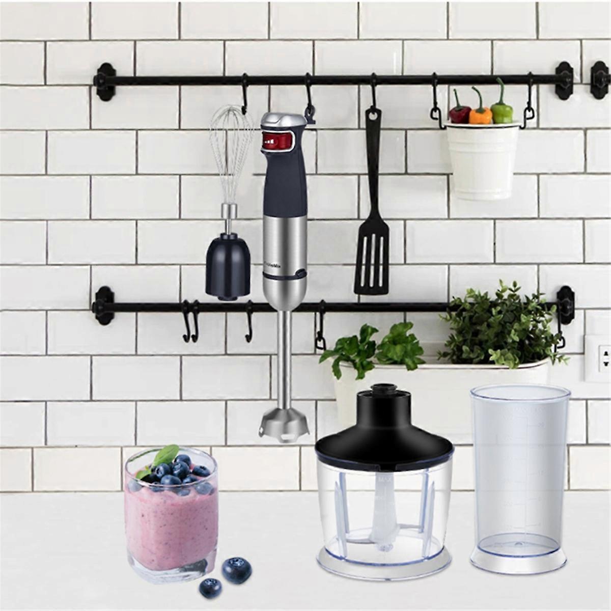  Electric Hand Held Stick Blender 5-in-1 Multi-Purpose Immersion Hand Blender 1200w High-Power Blender UK Plug