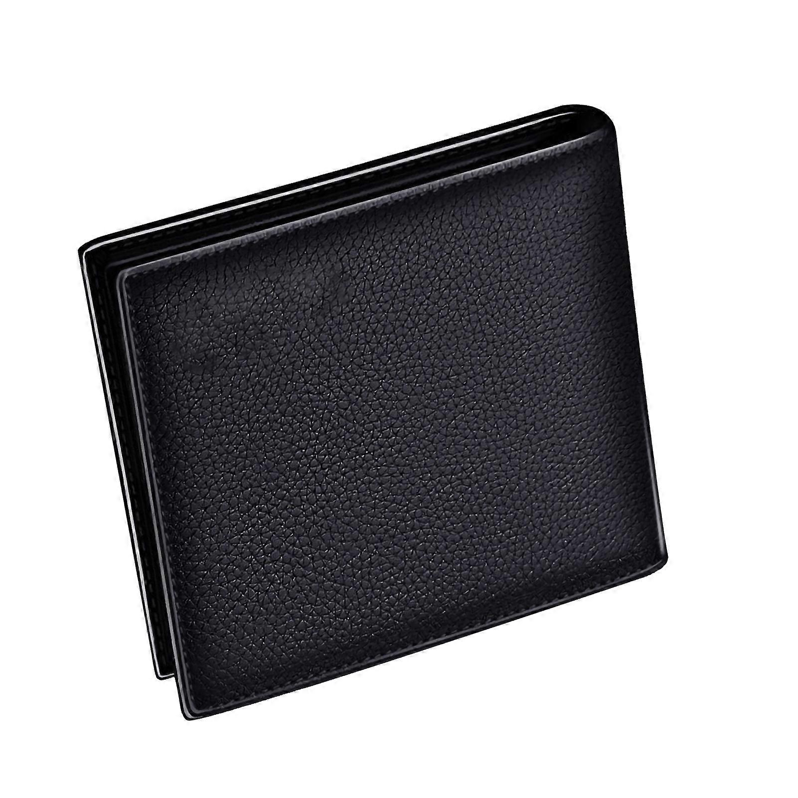 Men Wallet Slim Black Multi Slots 4 Card & 2 Banknote Slots