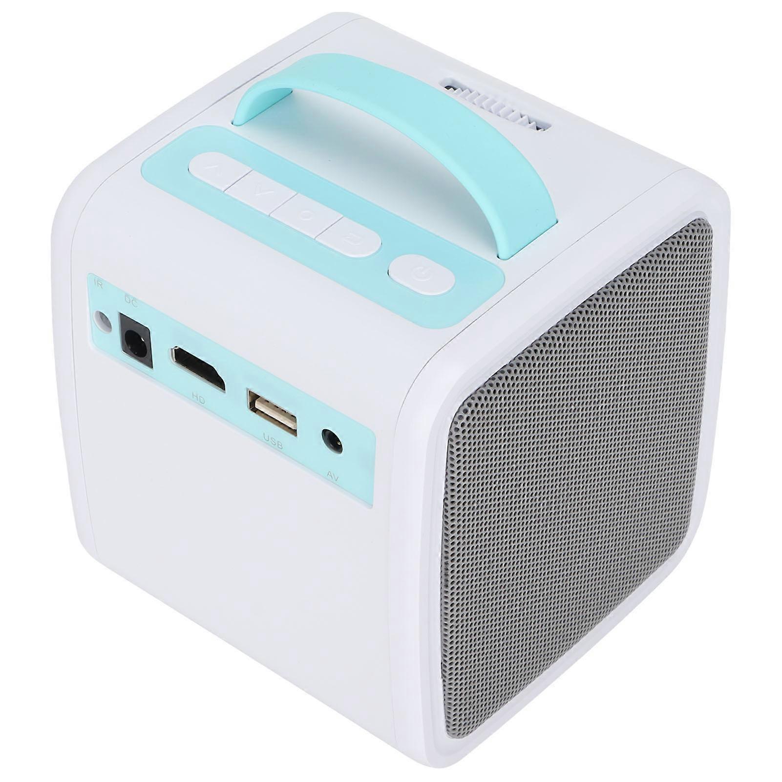 Mini Projector 1080P 2W Speaker 30,000H Soft Light Blue AU Plug