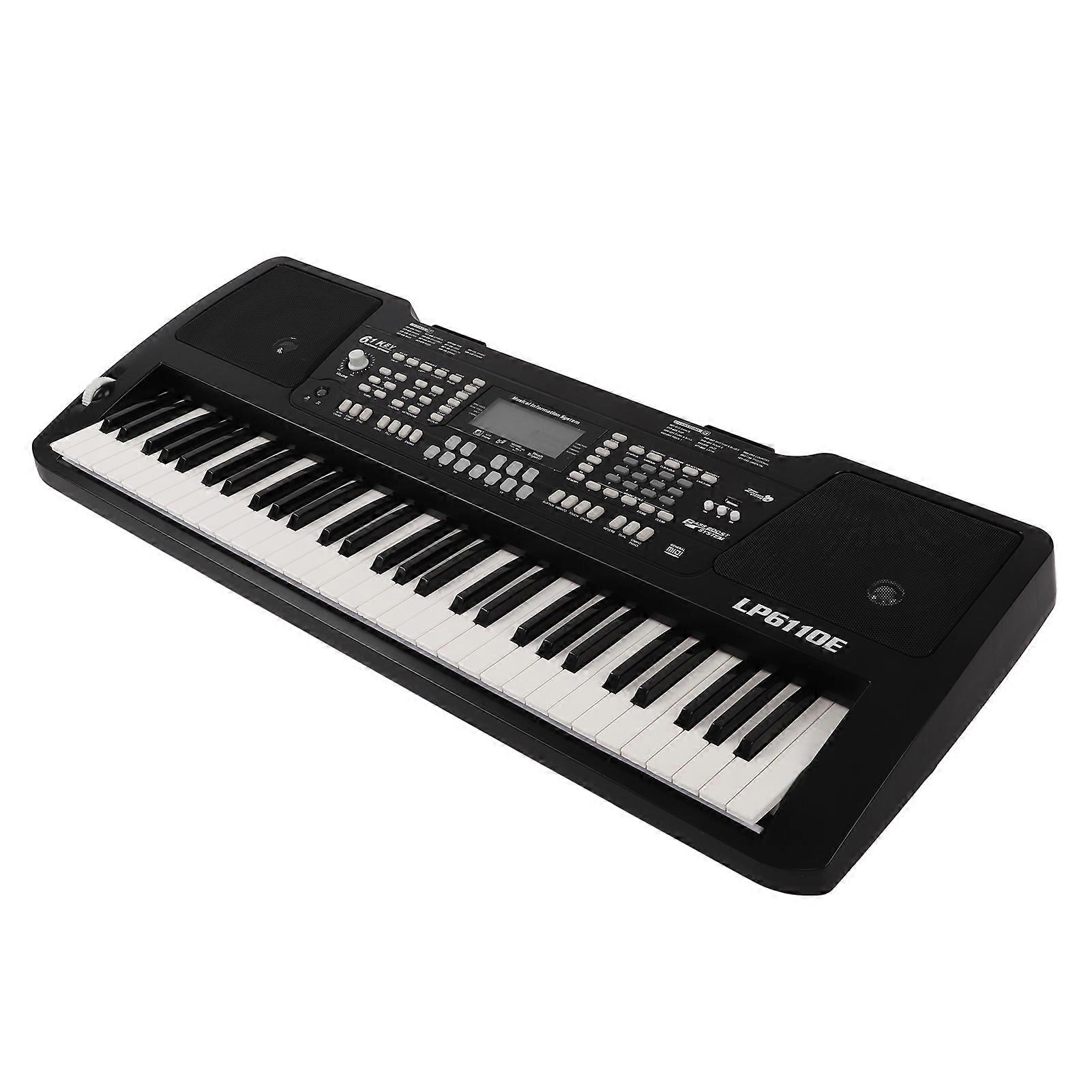 Electronic Piano Electric Portable 61 Key Multifunctional Keyboard LP6110E AC 100‑240V