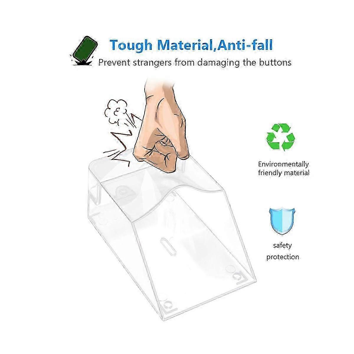 Waterproof plastic cover for wireless doorbell clear outdoor shield