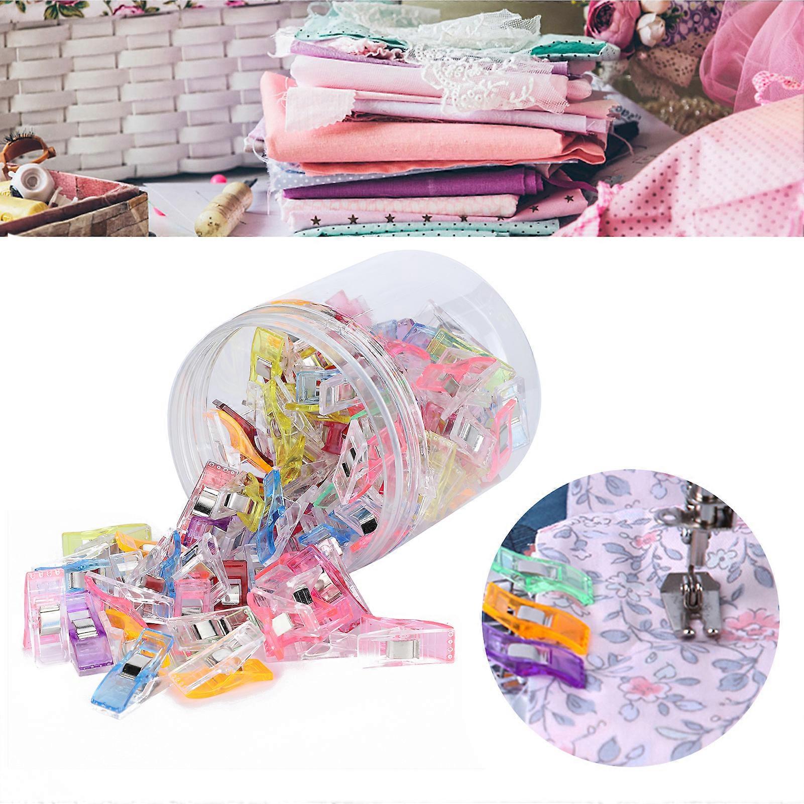 100Pcs Colorful Hemming Clips 2.7x1x1.4cm Sewing Patchwork Set