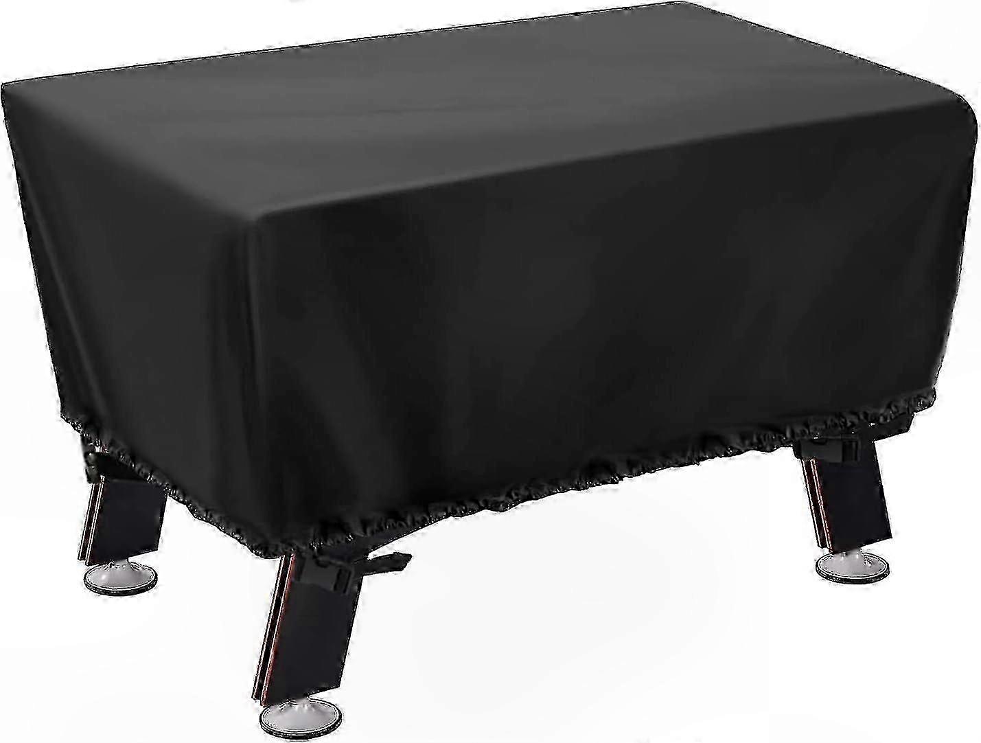Waterproof Rectangular Foosball Table Cover, Dustproof Soccer Table Cover for Adults, Black