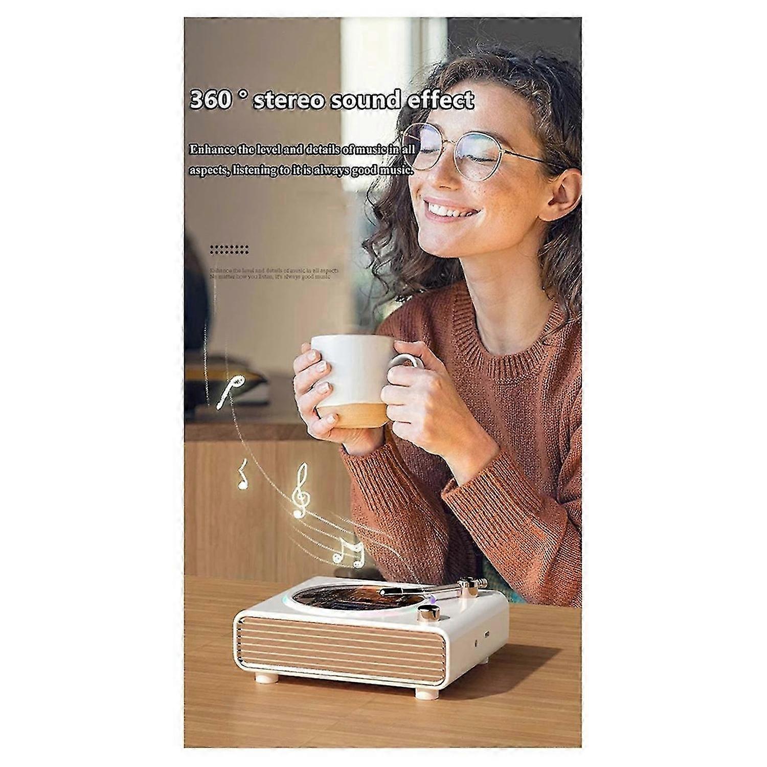 Portable Retro Bluetooth Speaker Wall Mounted Heavy Bass Soundbar Colorful Ambient Light Wireless MP