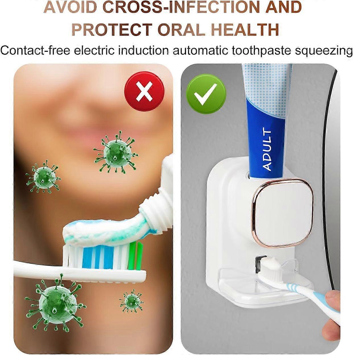 Automatic Toothpaste Dispenser Kids - Electric Toothpaste Dispenser -Tooth pastetooth Paste Dispenser Sensor Wall Mounted for Bathroom Accessories