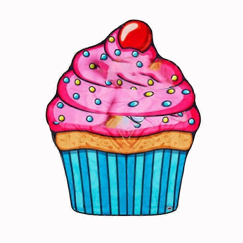 Round Beach Mat Polyester Super Soft Absorbent Large Quick Drying Pizza Donut Pattern Camping Picnic Vacation Mat