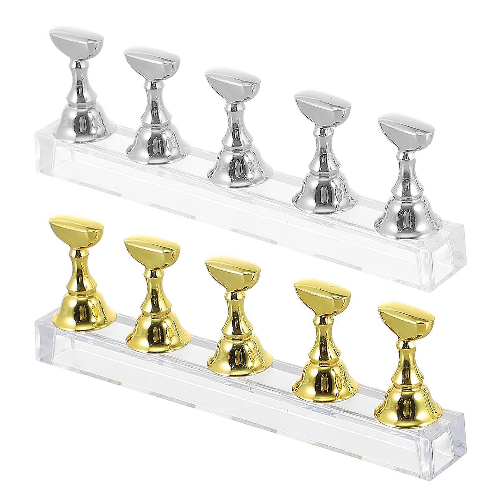 Magnetic Nail Tip Holder For Home Practice Designed For Beauty Enthusiasts 2 Sets