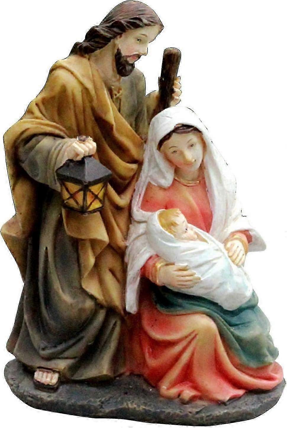 Circulor-123 Nativity Scene Figurine Tabletop Scenes Of Nativity Jesus Birth Religious Ornament For Home Decoration