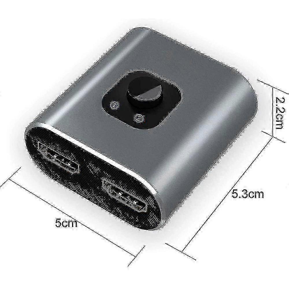 Hdmi Switch 4k Hdmi Splitter - Gana Prime Aluminum Bi-directional Hdmi Switcher 1 In 2 Out (single Display) Or 2 Input 1 Output, Supports 4k 3d Hd 108