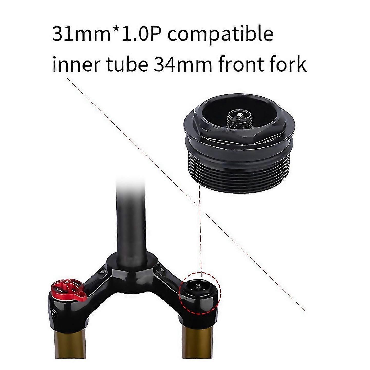 For Bike Front Fork Valve Nut Bicycle Air Fork Cap Assembly Bicycle