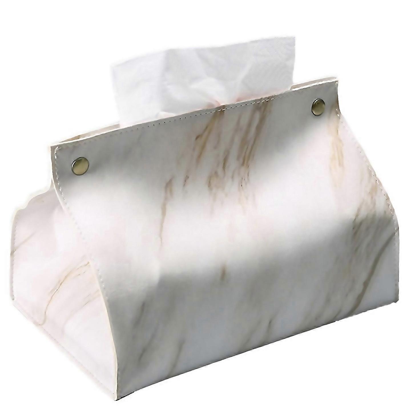 For Leather Marble Pattern Tissue Case Box Container Cosmetic Box