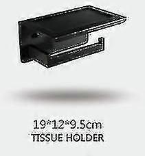 バスハードウェアは、ブラックステンレススチール製のペーパーホルダー棚トイレブラシセットバスルームアクセサリーを設定します