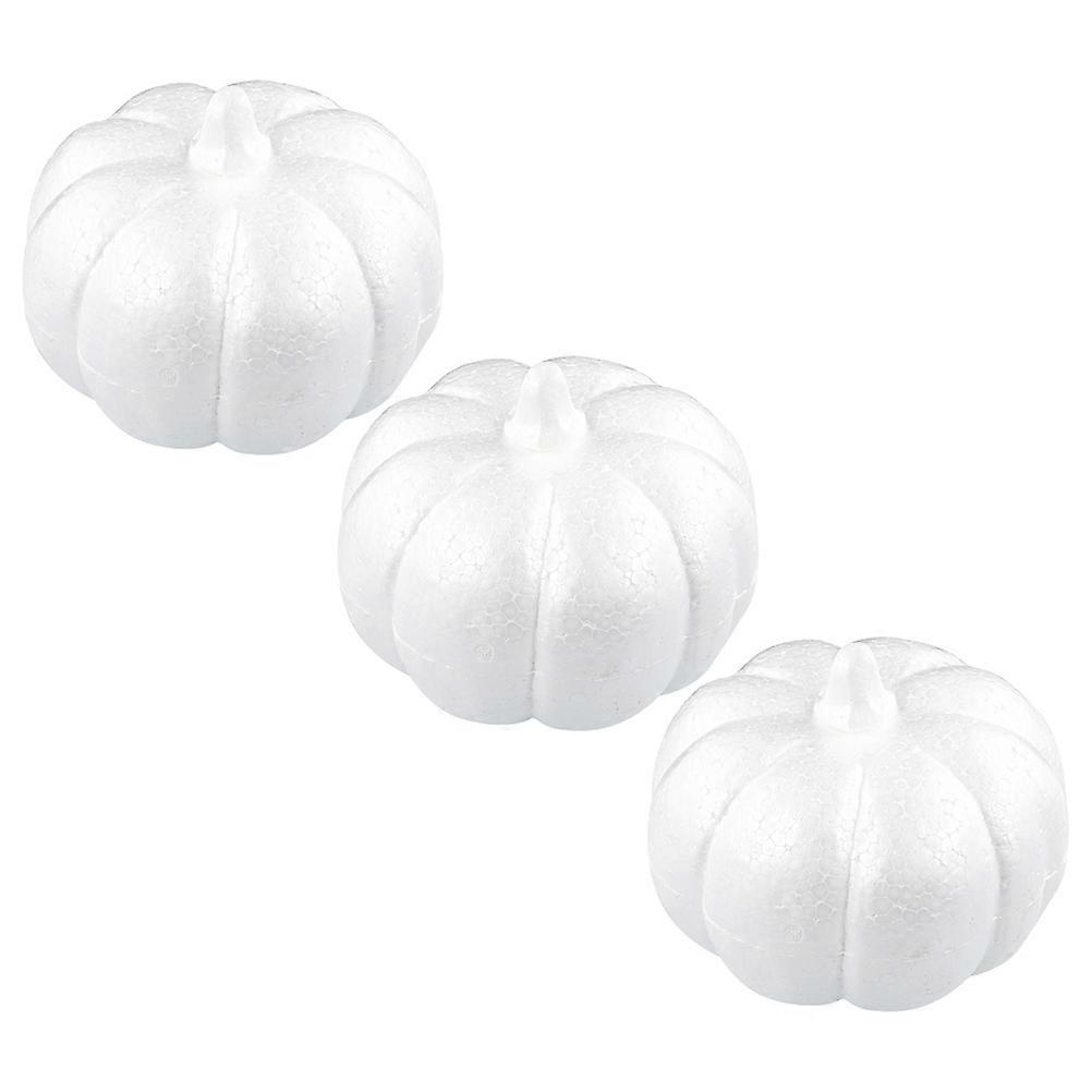 Coloring 3Pcs Pumpkin Decorations Made from White Foam for Children
