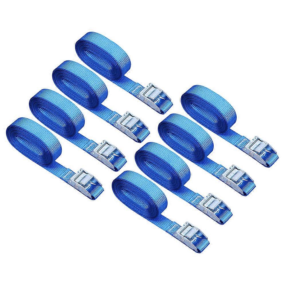 Bundling Strap Heavy Duty Luggage Strap for Backpacking 8Pcs Blue