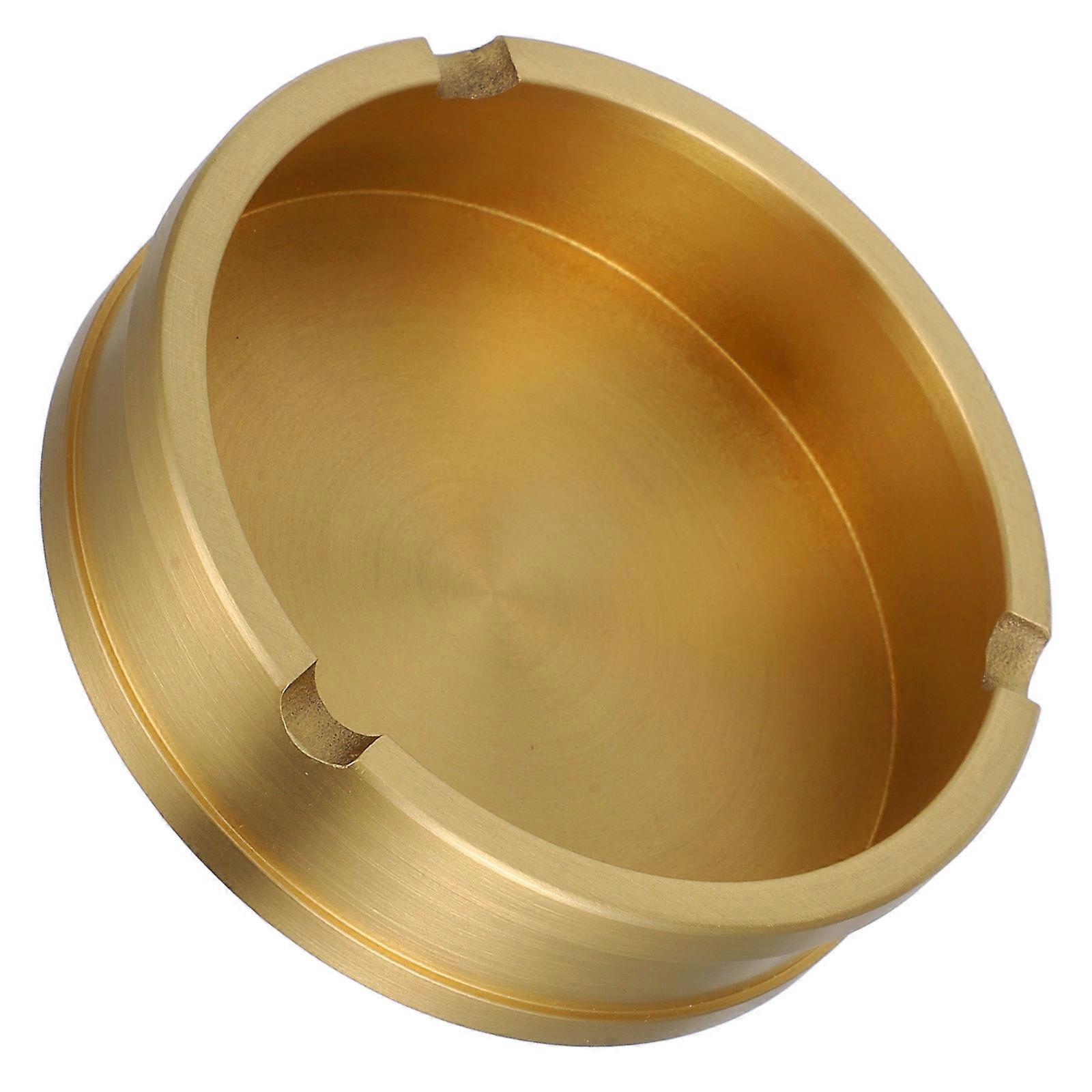 Vintage Brass Ashtray for Storage Golden 4Pcs Round Tabletop Holder
