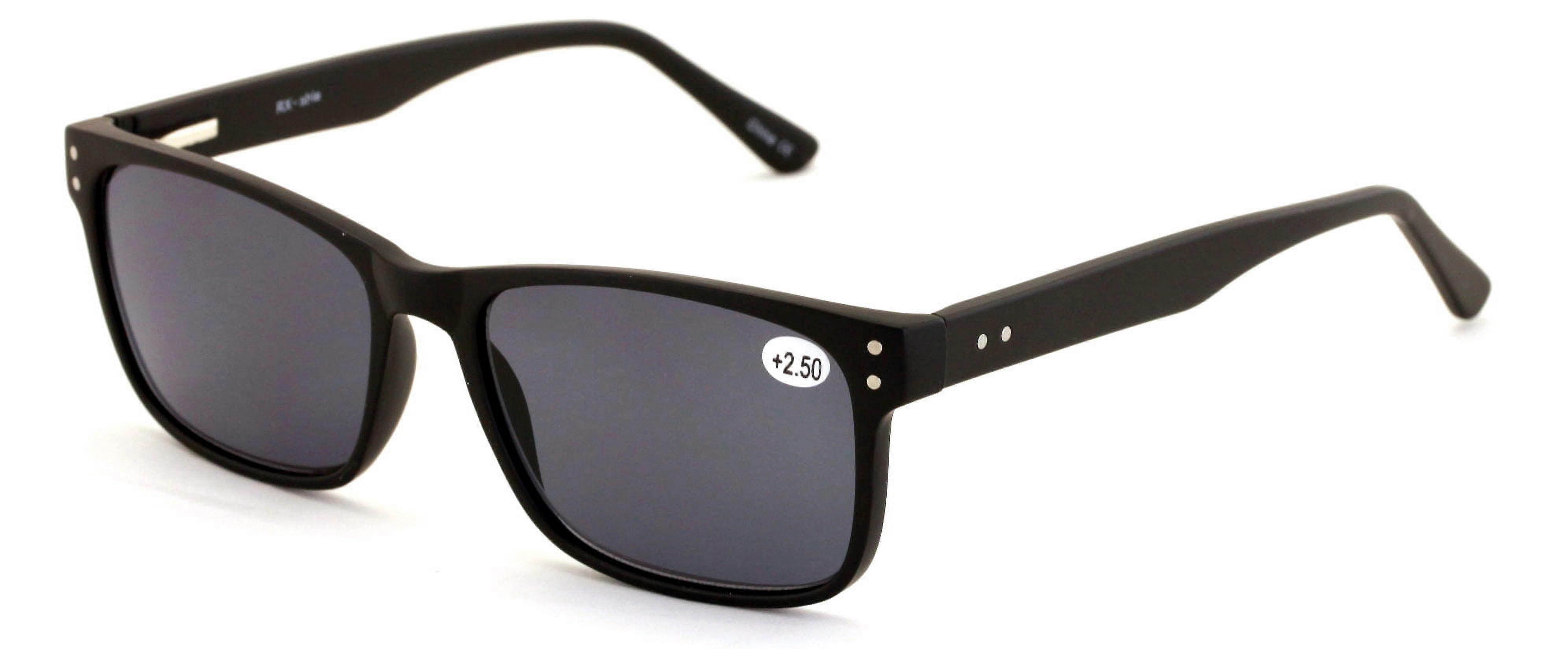 Large Men Premium Rectangular Tinted Reading Glasses Optical Frame Reader Spring Hinge Sunglasses UV400 +1.50