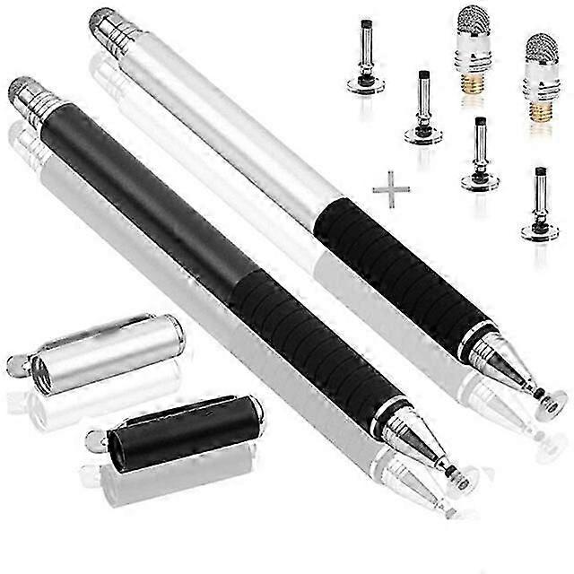 Universal Fiber Stylus 2 i 1 disk Stylus Pen Mesh Fiber Tip Series Precision Touch Screen Pens til alle kapacitive berøringsskærme