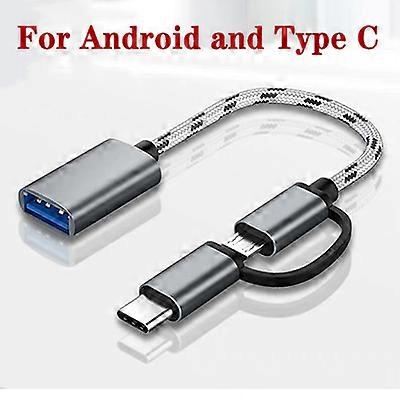 2 in 1 Type-C OTG Adapter Cable for Samsung S10 S10 Xiaomi Mi 9 Android MacBook Mouse Gamepad Tablet PC Type C OTG USB Cable