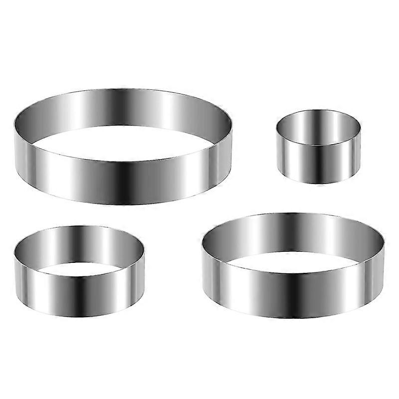 Cake Ring Set 4/6/8/10 Inch Biscuit Cutter Circle Cookie Cutters