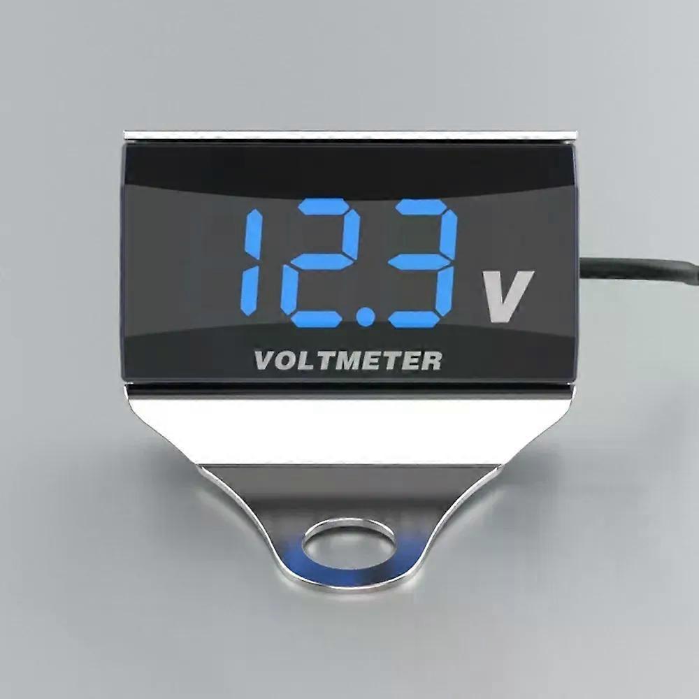 Motorcycle DC 10-150V Digital Voltmeter LED Display Waterproof Voltage Tester Battery Moniter Gauge with Bracket