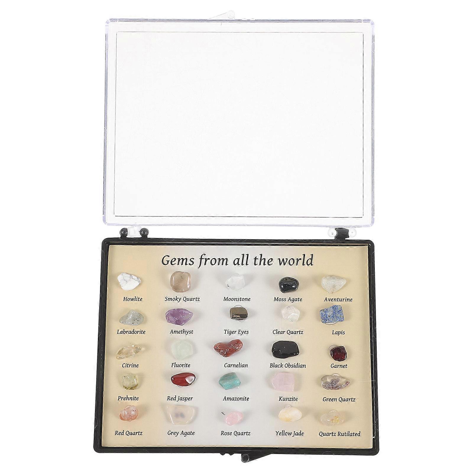 Natural Crystal Stone Decor Ideal For Geology Enthusiasts And Students In Assorted Color Irregular Shape 5 Boxes