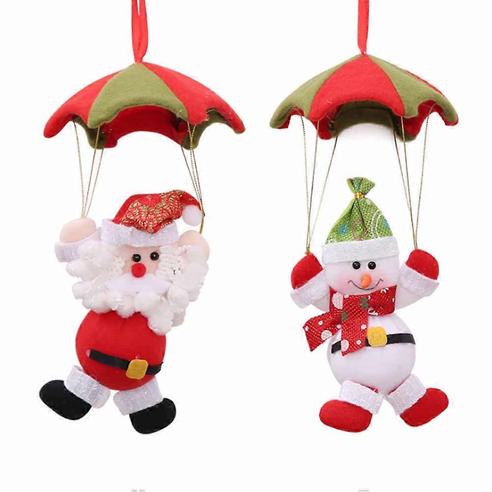 Christmas Decorations Xmas Tree Pendant for Party Use 2Pcs Snowman