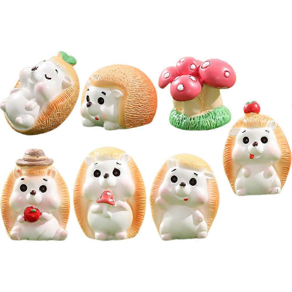 Miniature Hedgehog Figures for Landscaping with 21Pcs Assorted