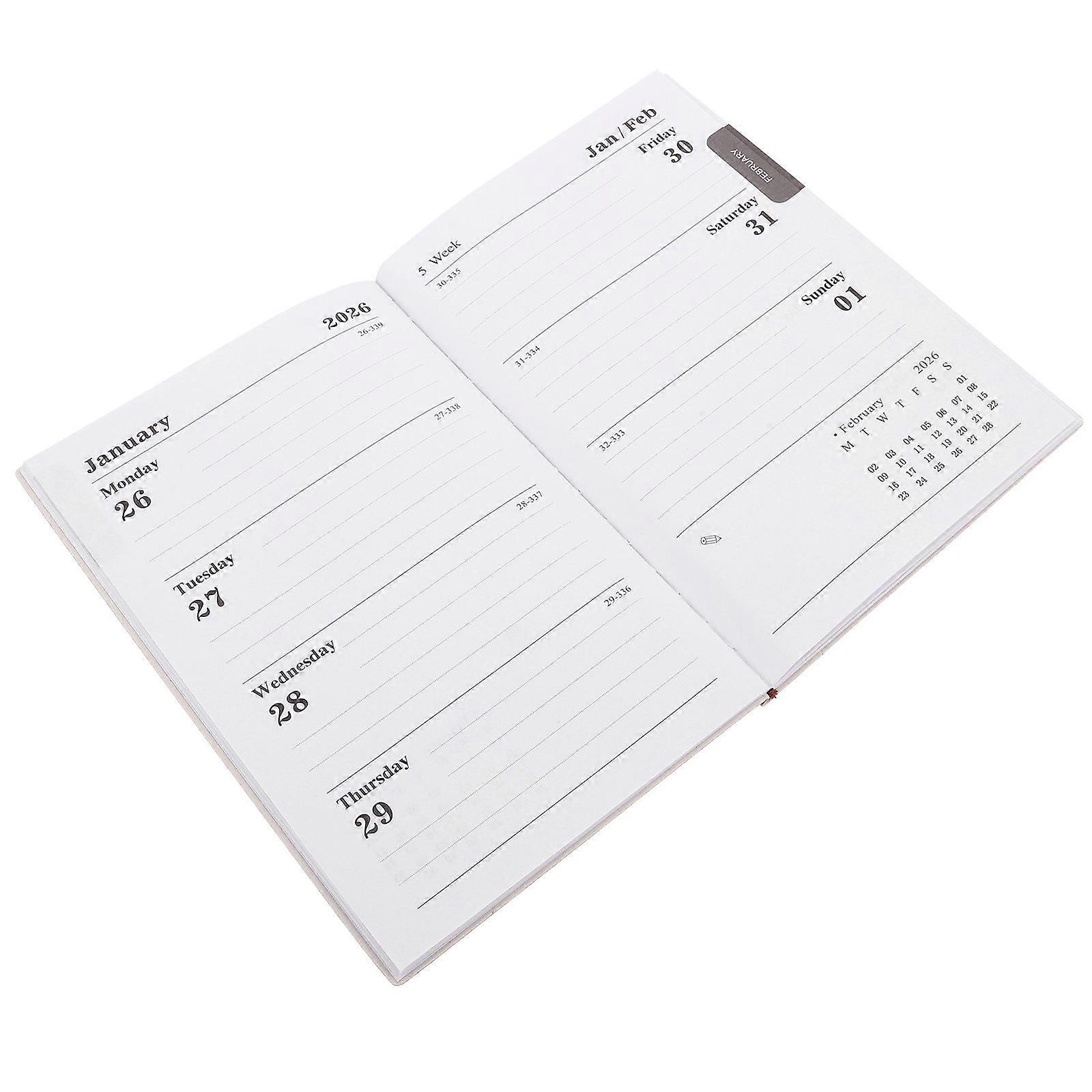 Calendar Planner A5 Daily Weekly Planner for Office Use 4Pcs with PU Cover