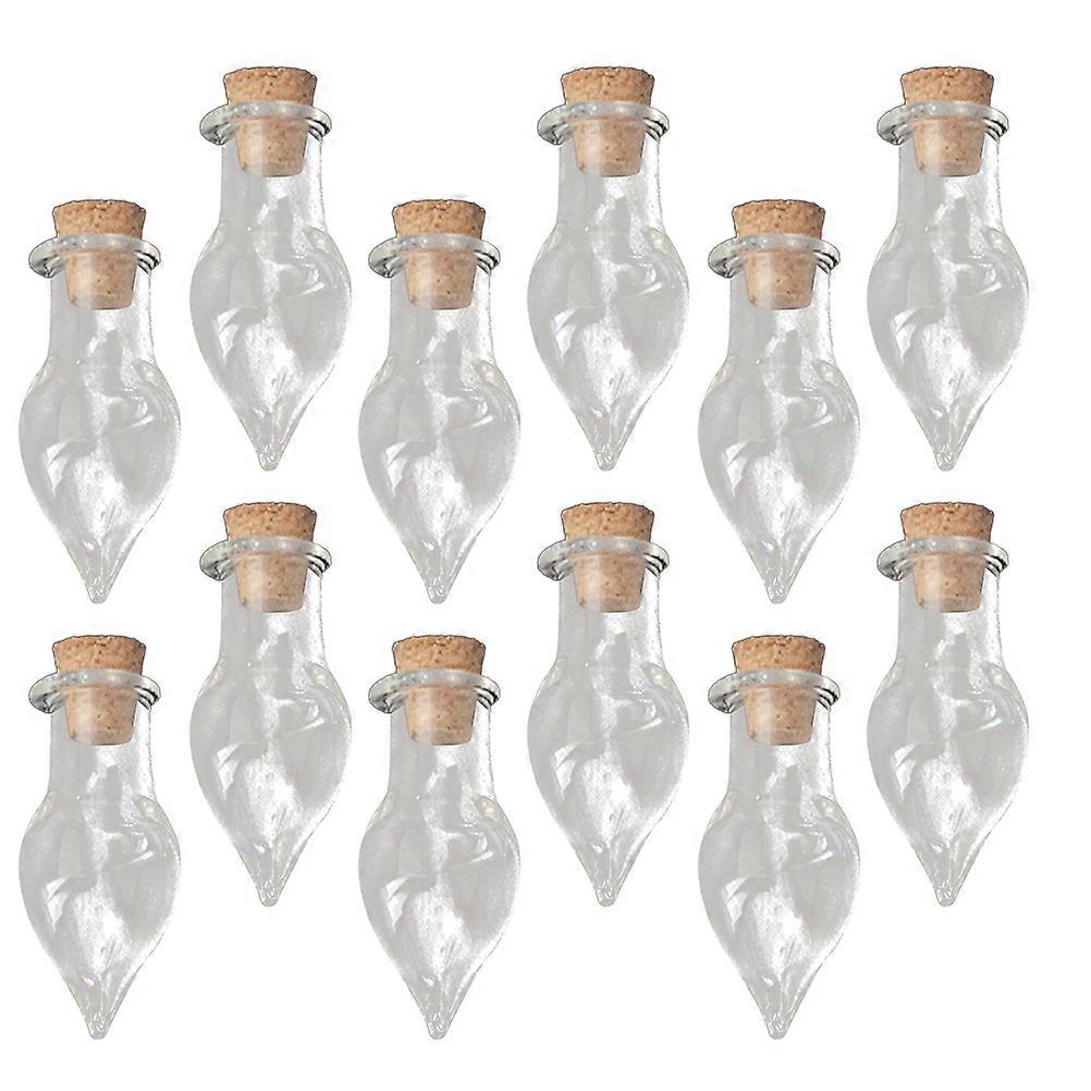 Small Glass Bottles Teardrop Shaped Jars for DIY Crafts 64Pcs Transparent