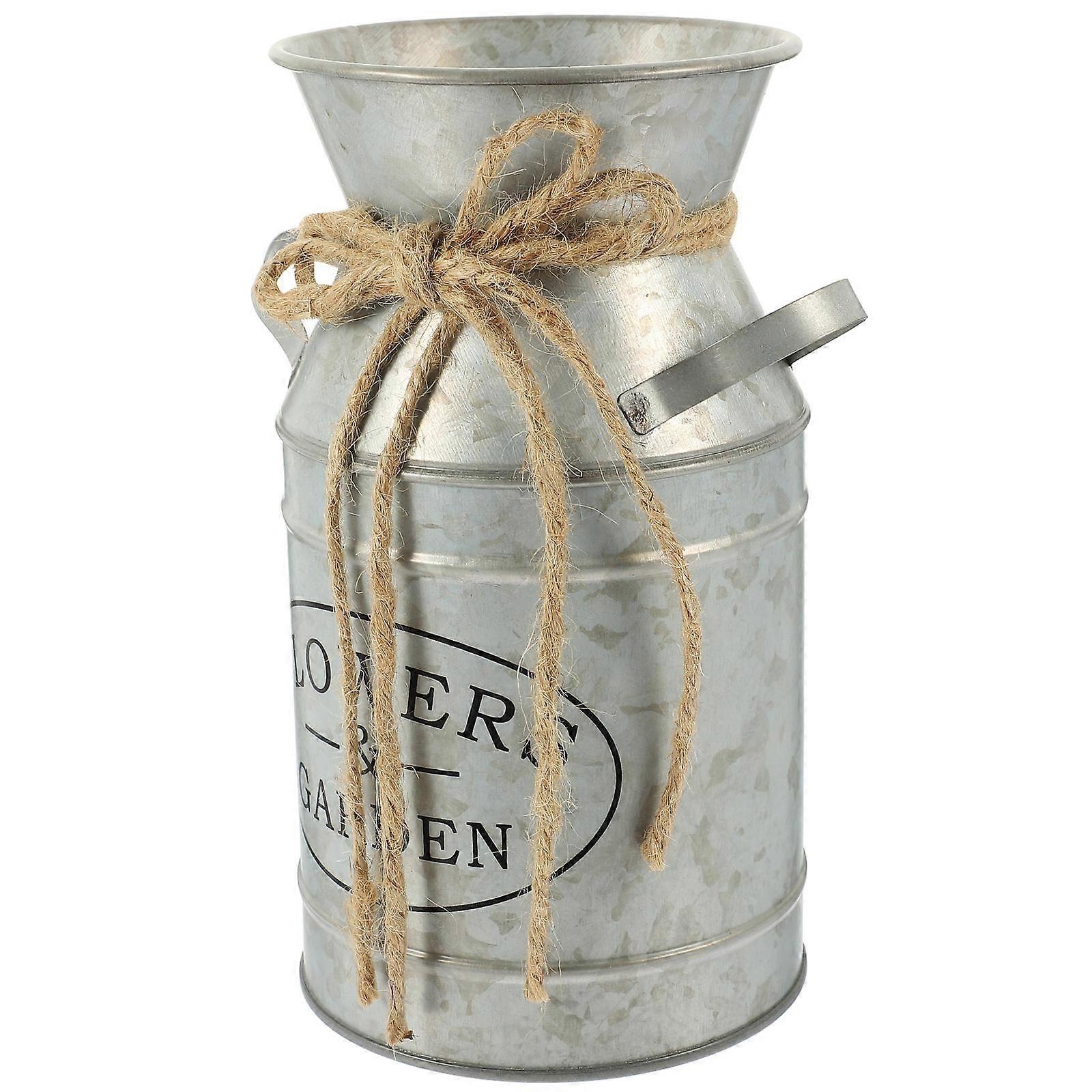 Rustic Flower Bucket Metal Planter for Storage Use 5Pcs with Handle