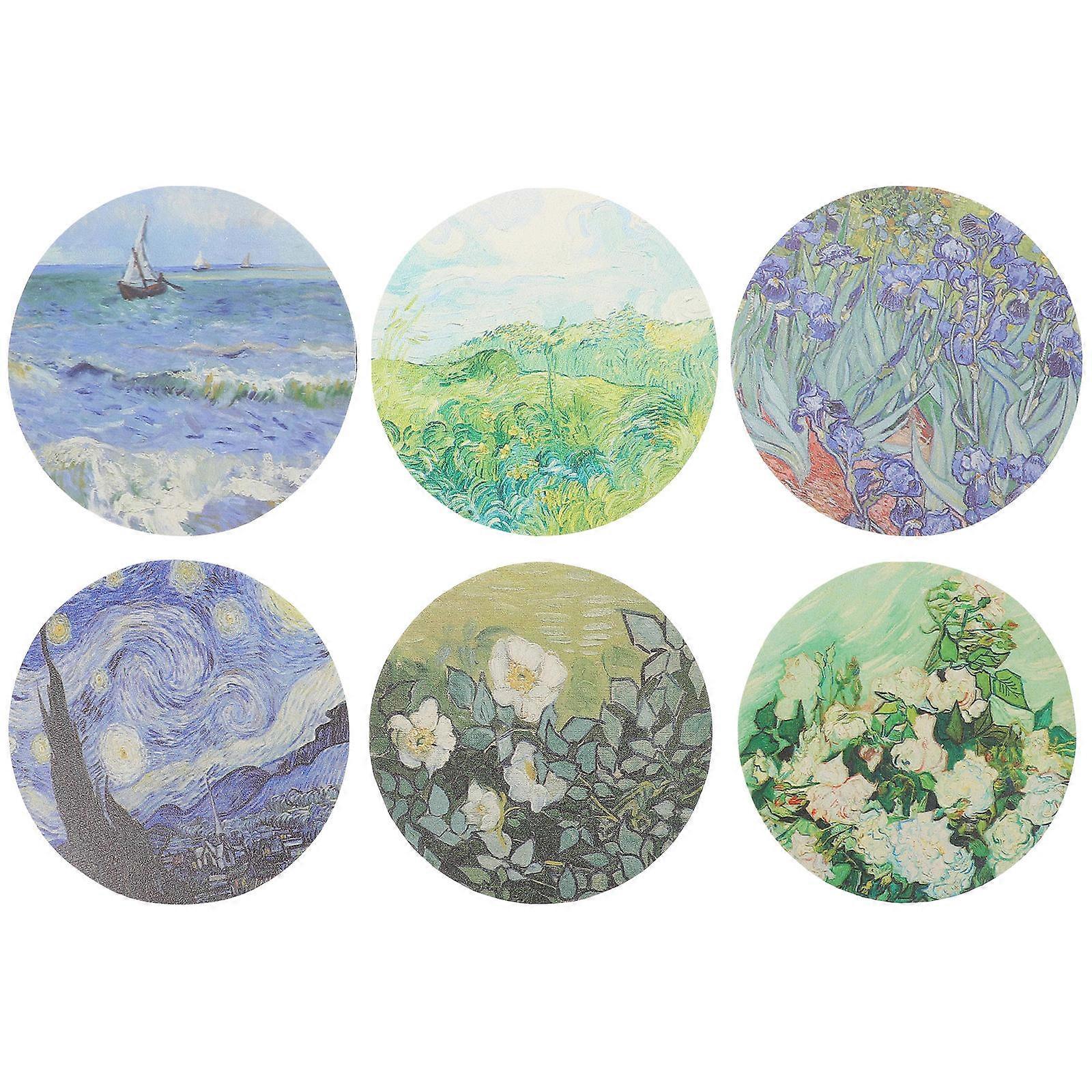 30 Pcs Round Dining Table Coasters Assorted Color Anti-skid Mats For Home Office Cafe And Hotel Decoration