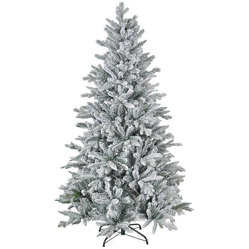 HOMCOM 180cm Artificial Christmas Tree Snow Covered Flame Retardant