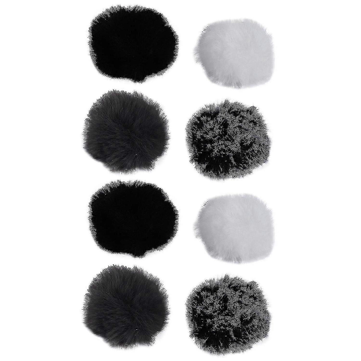 8stk Universal Lavalier Mikrofon Furry Frontrute Fur Frontrute Wind Muff For Lapel Lavalier Mic