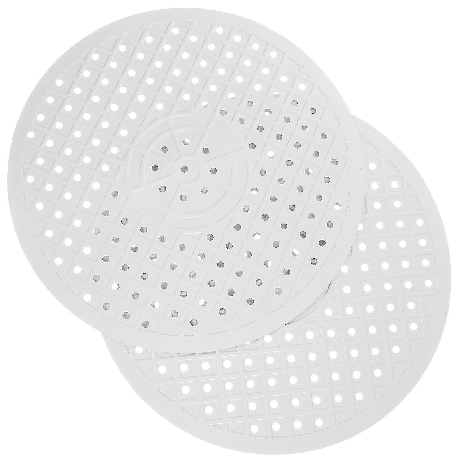 Rubber Kitchen Sink Mat for Dish Drying Protector 4Pcs White