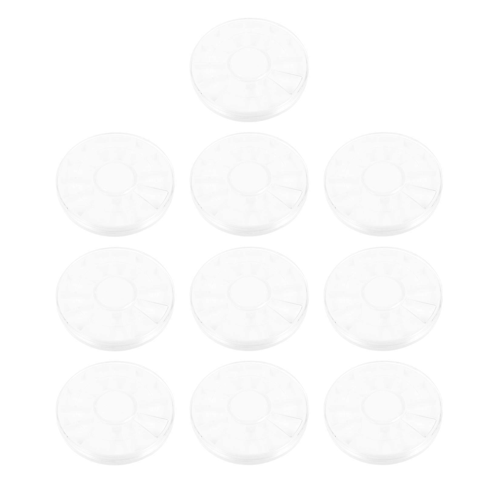 Plastic Pigment Plates For Art Studio Use In White Color 6X6X0.8CM Watercolor Use 20Pcs