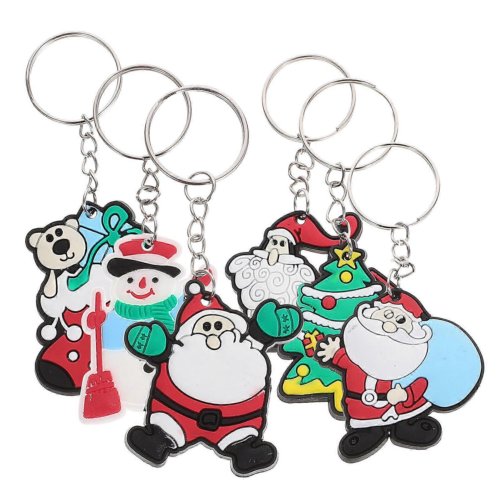 Creative Keyring Christmas Keychain for Decoration Use 96Pcs Assorted Color