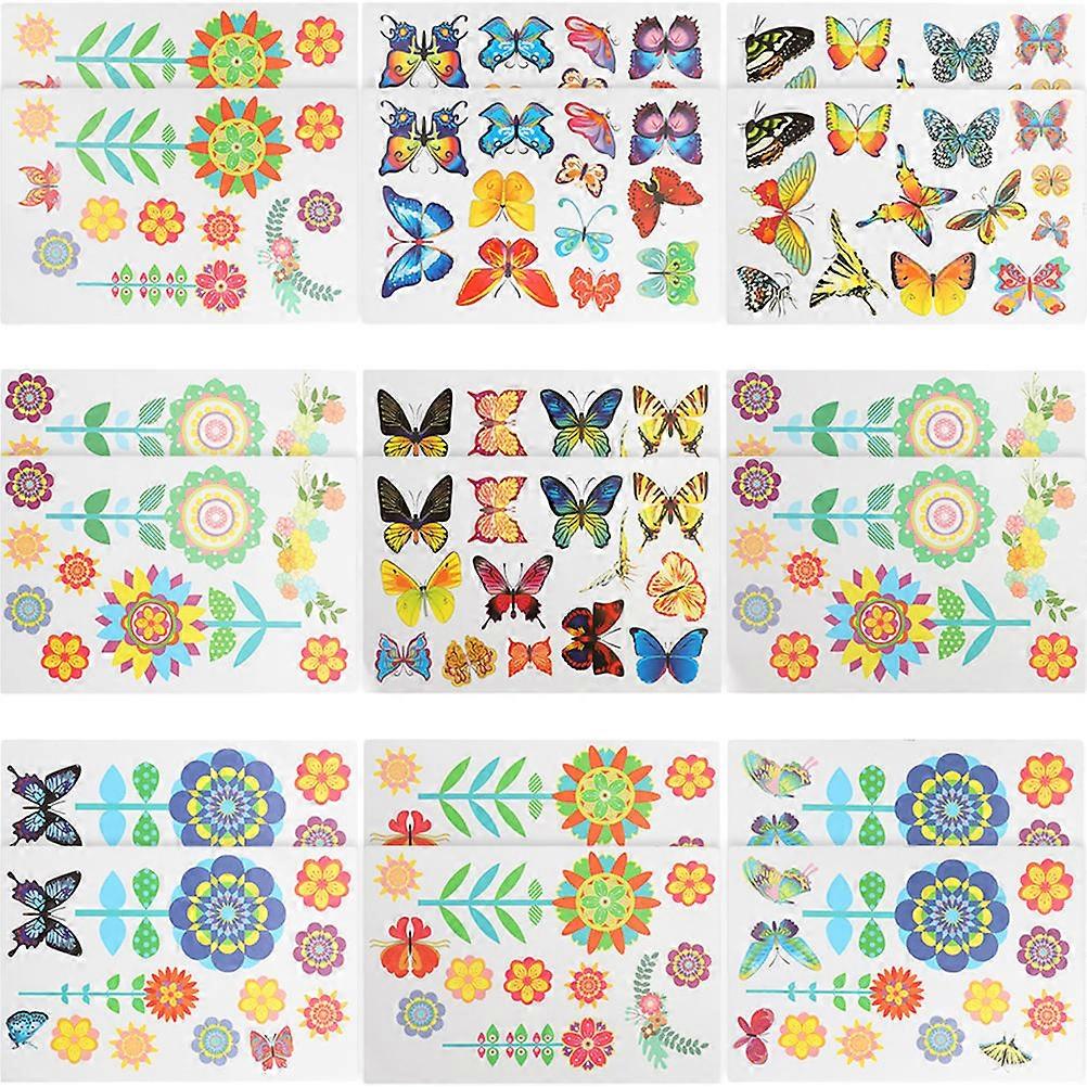 Flower Stickers Spring Wall Decals Window Clings Decorative Decals 72 Sheets