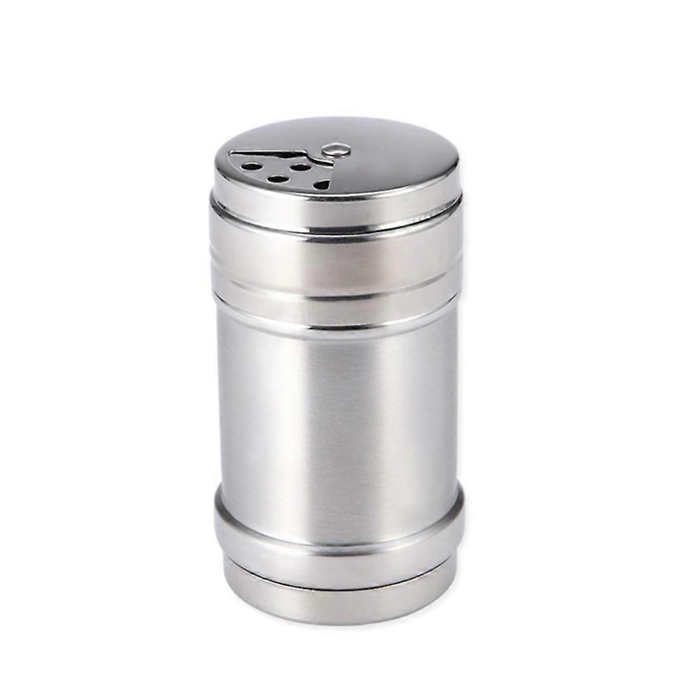 Salt Container Stainless Steel Rotatable for Storage Seasoning 2Pcs
