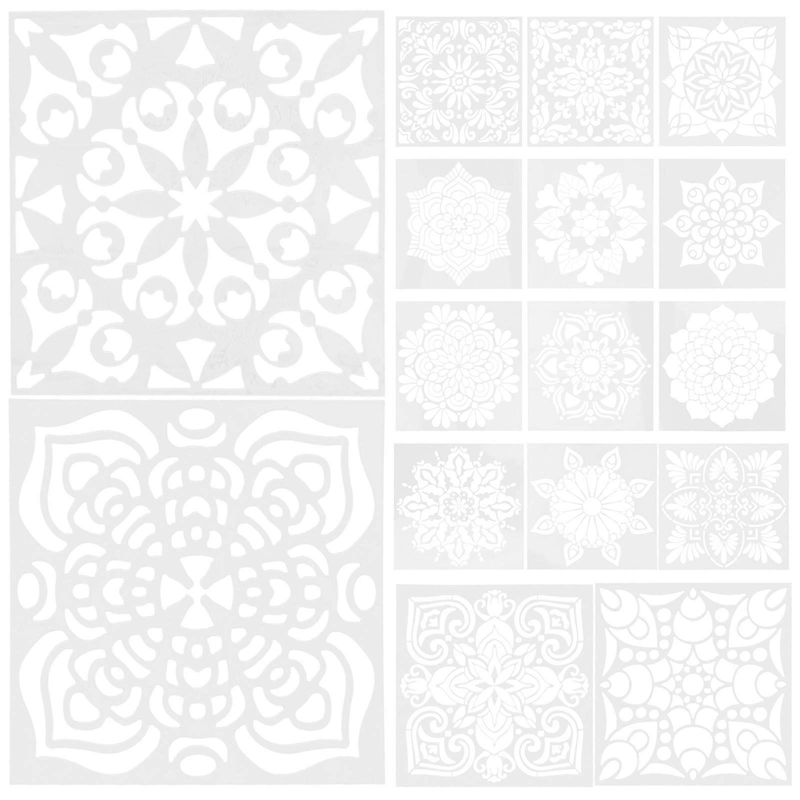 DIY Painting Stencils 48Pcs Set In White For Creative Craft Projects Perfect For Decorative Templates And Gift Occasions