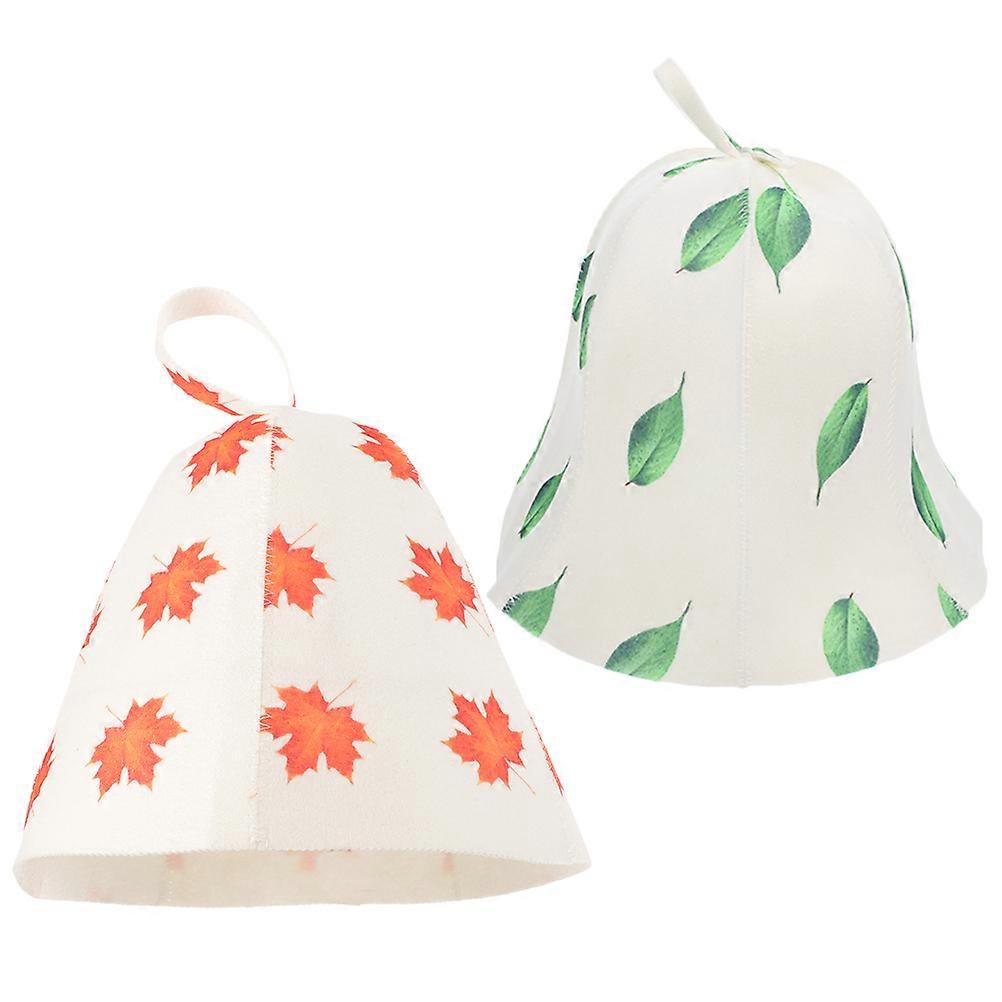 Gorro de sauna de fieltro reutilizable para mujer, varios colores, 2 unidades