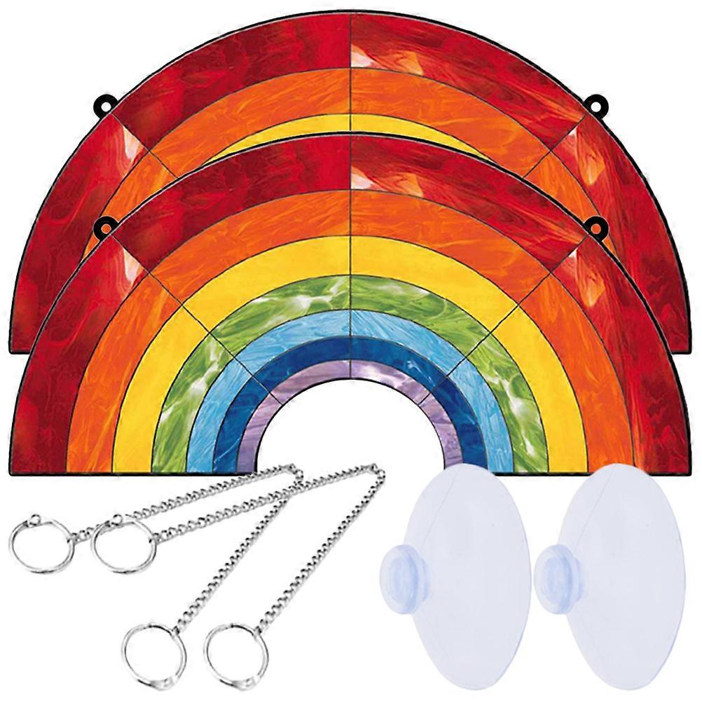 Rainbow Acrylic Hanging Ornament for Wall Hanging 5Sets Decorative Set