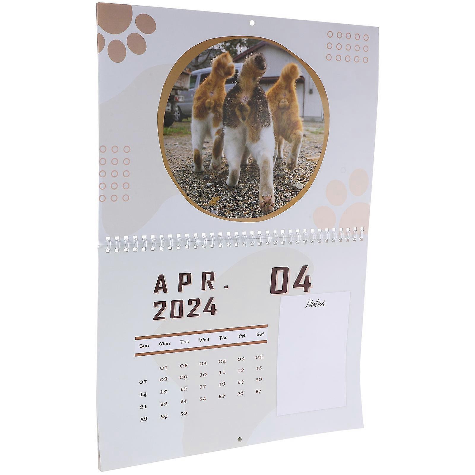 Wall Calendar 3Pcs for Office Use 2024 Planning Paper Multi Color