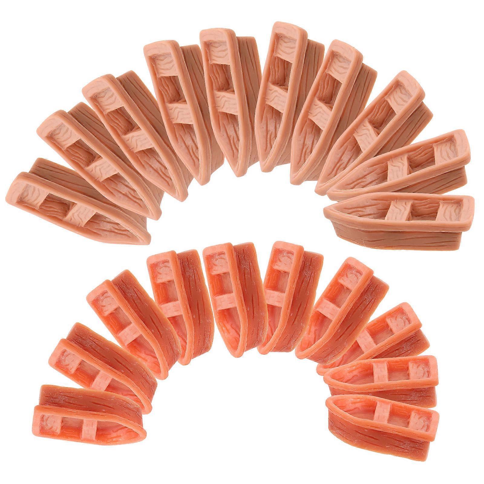 Creative Resin Miniature Boat Model for Decor 20Pcs Micro-Landscapes